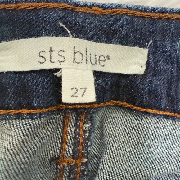 Women STS Blue Ankle Skinny Jeans Medium Rise in Dark Blue Size 27 - Picture 6 of 8